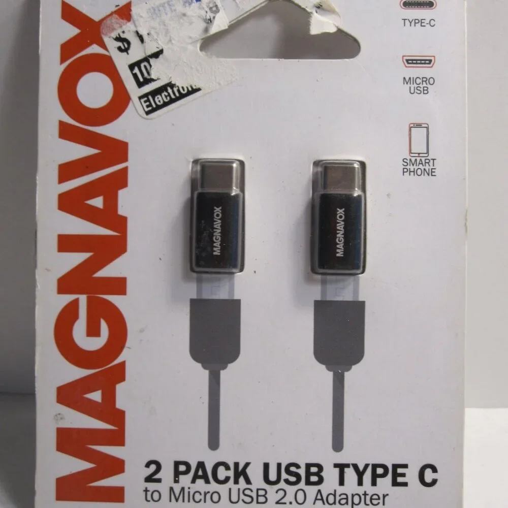 Magnavox 2-Pack USB Type C to Micro USB 2.0 Adapter -New